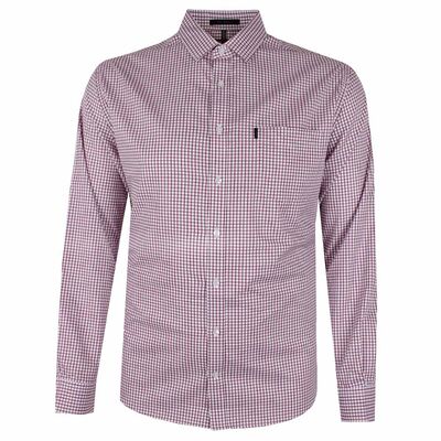 PILBARA C114 GINGHAM CHECK L/S SHIRT-shirts casual & business-BIGGUY.COM.AU