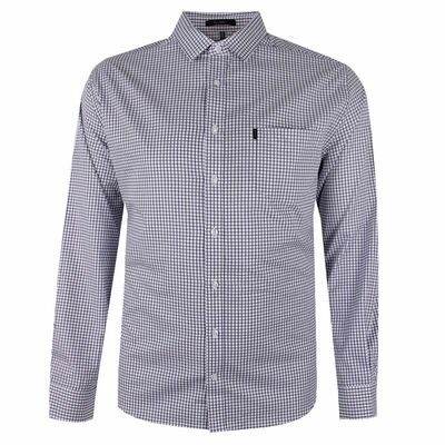 PILBARA C114 GINGHAM CHECK L/S SHIRT-shirts casual & business-BIGGUY.COM.AU