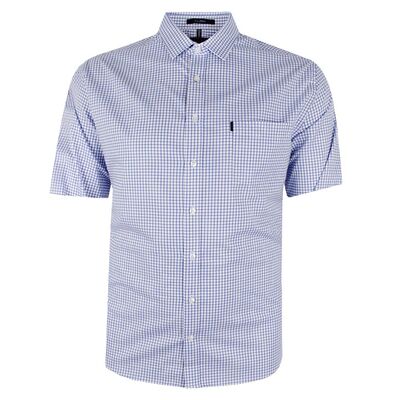 PILBARA C114S GINGHAM CHECK S/S SHIRT-sale clearance-BIGGUY.COM.AU