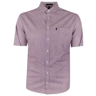 PILBARA C114S GINGHAM CHECK S/S SHIRT-sale clearance-BIGGUY.COM.AU