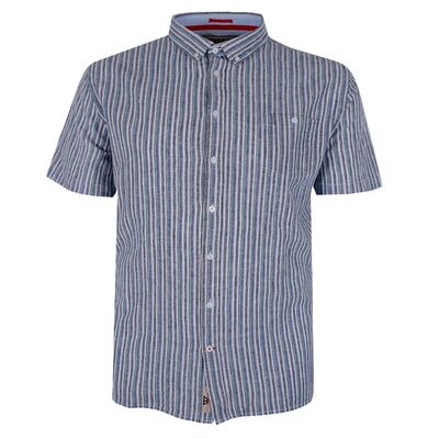 DUKE CAMBRIDGE LINEN BLEND S/S SHIRT-sale clearance-BIGGUY.COM.AU