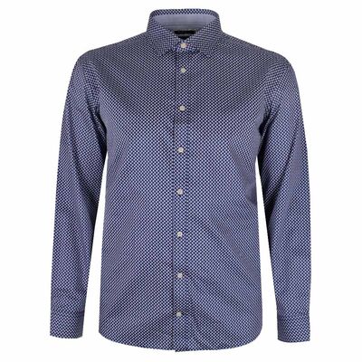 BROOKSFIELD CIRCLE-TWIG DOT L/S BUSINESS SHIRT-sale clearance-BIGGUY.COM.AU
