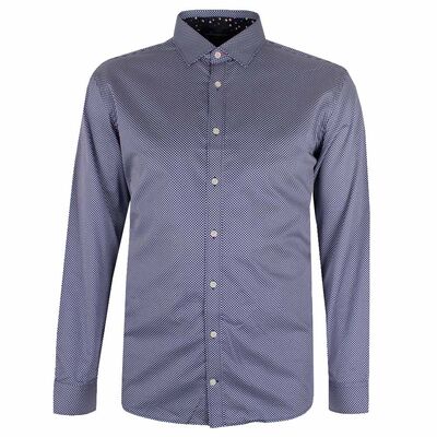 BROOKSFIELD MICRO DOT L/S BUSINESS SHIRT-sale clearance-BIGGUY.COM.AU