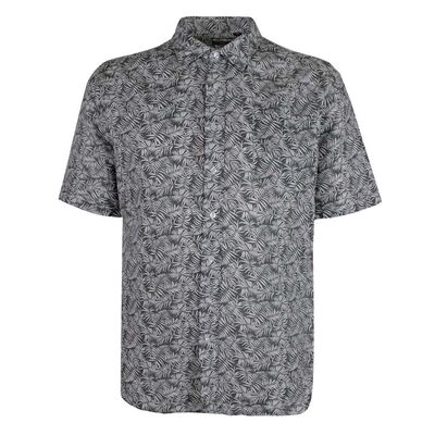 BACKBAY FROND PALM LINEN S/S SHIRT-sale clearance-BIGGUY.COM.AU
