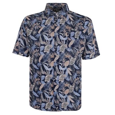 BACKBAY BOTANICAL LINEN S/S SHIRT-sale clearance-BIGGUY.COM.AU