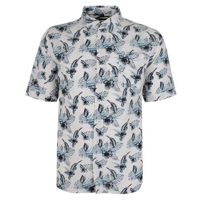 BACKBAY WHIMSICAL LINEN S/S SHIRT-sale clearance-BIGGUY.COM.AU