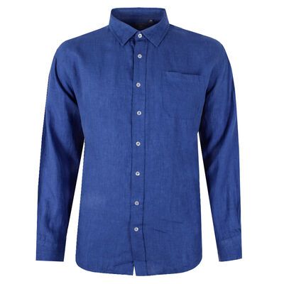 BACKBAY .225 PLAIN LINEN L/S SHIRT-shirts casual & business-BIGGUY.COM.AU