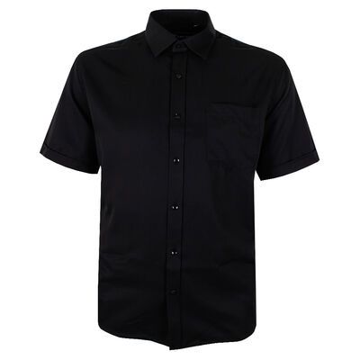 KAM HERRINGBONE S/S SHIRT-shirts casual & business-BIGGUY.COM.AU