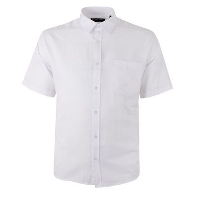KAM HERRINGBONE S/S SHIRT-shirts casual & business-BIGGUY.COM.AU
