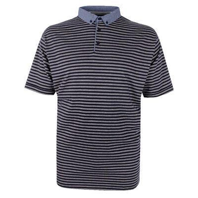 KAM CHAMBRAY COLLAR POLO-sale clearance-BIGGUY.COM.AU