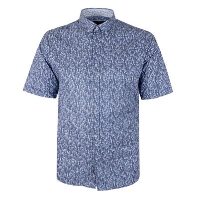 KAM WHITE FLOWER S/S SHIRT-shirts casual & business-BIGGUY.COM.AU
