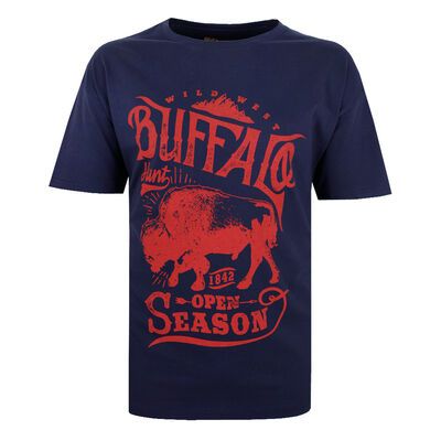 BRONCO BUFFALO T-SHIRT-tshirts & tank tops-BIGGUY.COM.AU