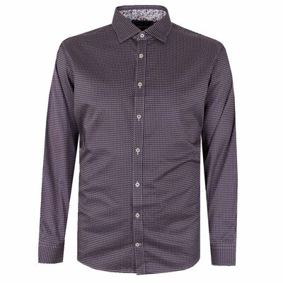 BROOKSFIED GEO 64 L/S BUSINESS SHIRT-sale clearance-BIGGUY.COM.AU