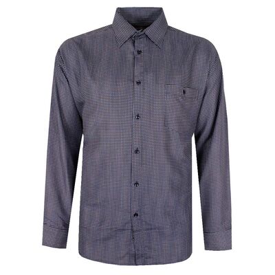 CIPOLLINI 735 GEO PRINT L/S SHIRT-shirts casual & business-BIGGUY.COM.AU