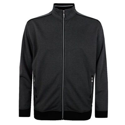 BACKBAY CHARCOAL TEX ZIP SWEAT TOP-sale clearance-BIGGUY.COM.AU