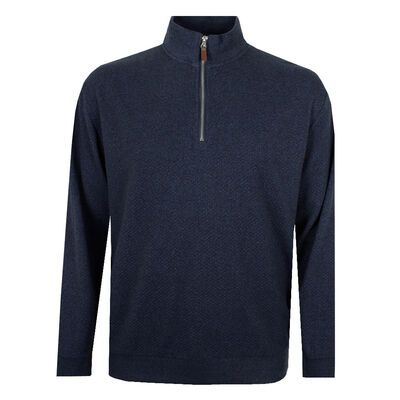 BACKBAY BUBBLE INDIGO ¼ ZIP PULLOVER-sale clearance-BIGGUY.COM.AU
