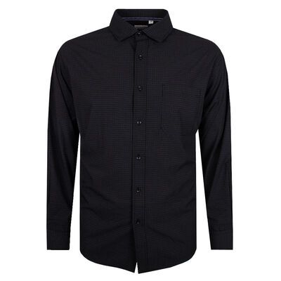 BACKBAY GEOMETRIC DOT-SQAURE L/S SHIRT-sale clearance-BIGGUY.COM.AU