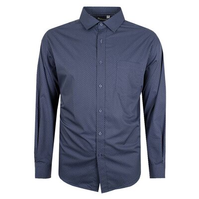 BACKBAY REPETITIVE TEARDROP GEO L/S SHIRT-sale clearance-BIGGUY.COM.AU