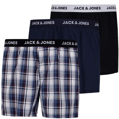 JACK & JONES 3PACK WOVEN BOXERS-sleepwear-BIGGUY.COM.AU