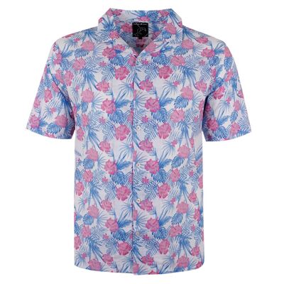RAGING BULL PINK FLORAL S/S SHIRT-sale clearance-BIGGUY.COM.AU