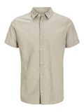 JACK & JONES PLAIN LINEN MIX S/S SHIRT-new arrivals-BIGGUY.COM.AU