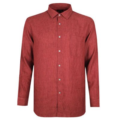 GAZMAN 250 FRENCH LINEN L/S SHIRT-shirts casual & business-BIGGUY.COM.AU
