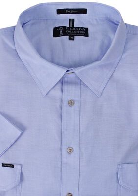 PILBARA CHAMBRAY 2 POCKET S/S SHIRT-shirts casual & business-BIGGUY.COM.AU