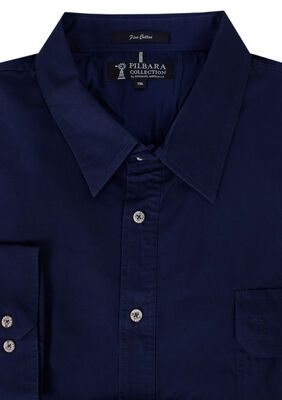 PILBARA CLOSED FRONT L/S SHIRT-shirts casual & business-BIGGUY.COM.AU