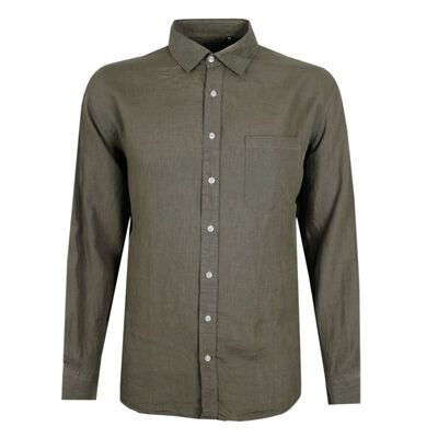 BACKBAY .225 PLAIN LINEN L/S SHIRT-shirts casual & business-BIGGUY.COM.AU
