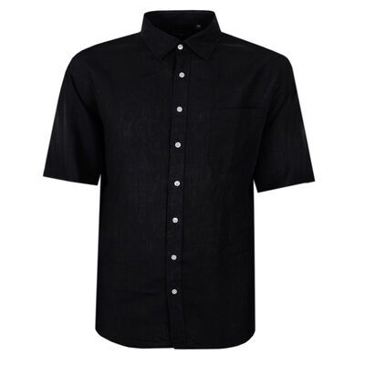BACKBAY .225 PLAIN LINEN S/S SHIRT-sale clearance-BIGGUY.COM.AU