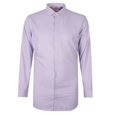 BROOKSFIELD 71 MINI CHECK L/S BUSINESS SHIRT-tall range-BIGGUY.COM.AU