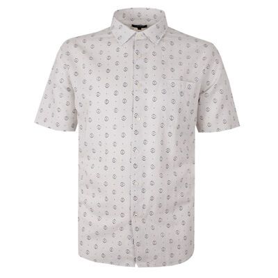 GAZMAN SQUARE PRINT S/S SHIRT-sale clearance-BIGGUY.COM.AU