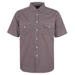 CIPOLLINI 2 POCKET ORANGE CHECK S/S SHIRT-new arrivals-BIGGUY.COM.AU