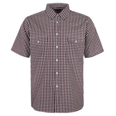 CIPOLLINI 2 POCKET ORANGE CHECK S/S SHIRT-shirts casual & business-BIGGUY.COM.AU