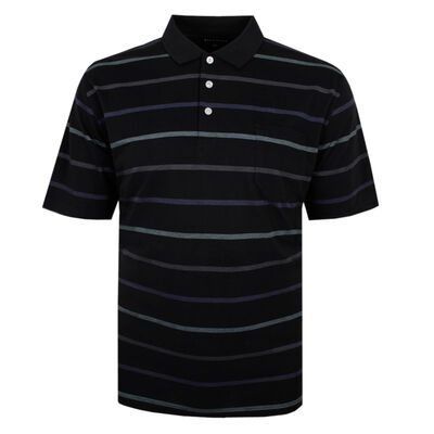 BERTINI 411 STRIPE PIQUE POLO-sale clearance-BIGGUY.COM.AU