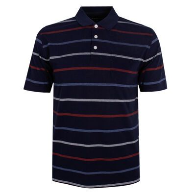 BERTINI 411 STRIPE PIQUE POLO-sale clearance-BIGGUY.COM.AU