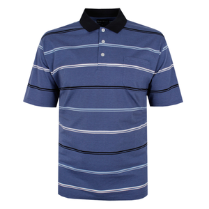 BERTINI 414 STRIPE JERSEY POLO