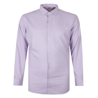 BROOKSFIELD 71 MINI CHECK L/S BUSINESS SHIRT-shirts casual & business-BIGGUY.COM.AU