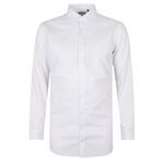 BROOKSFIELD TEX WHITE TALL L/S BUSINESS SHIRT-new arrivals-BIGGUY.COM.AU