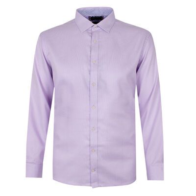 BROOKSFIELD 587 LILAC L/S BUSINESS SHIRT-shirts casual & business-BIGGUY.COM.AU