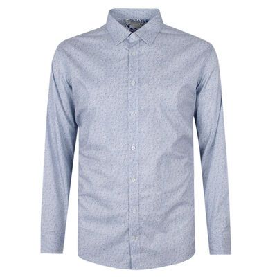 BROOKSFIELD FLOWER L/S BUSINESS SHIRT-shirts casual & business-BIGGUY.COM.AU