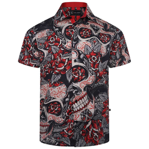 KAM SKULL&ROSE S/S SHIRT