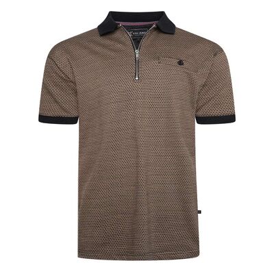KAM ZIP COLLAR DOBBY POLO-sale clearance-BIGGUY.COM.AU