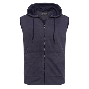 KAM INTERLOCK SLEEVELESS HOODY