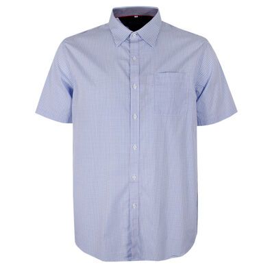PERRONE BLUE GINGHAM S/S SHIRT-sale clearance-BIGGUY.COM.AU