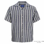 JACK & JONES STRIPE RESORT S/S SHIRT-new arrivals-BIGGUY.COM.AU