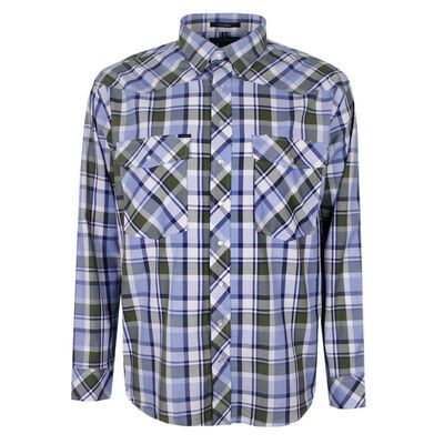 PILBARA CHECK WESTERN L/S SHIRT-shirts casual & business-BIGGUY.COM.AU