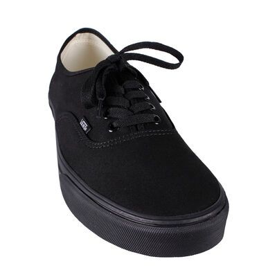 VAN AUTHENTIC FULL BLACK LACE UP SHOE-footwear-BIGGUY.COM.AU