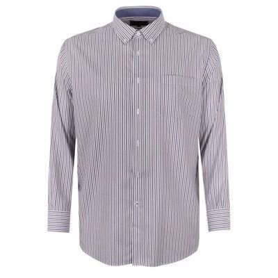 GAZMAN TWILL STRIPE L/S SHIRT-shirts casual & business-BIGGUY.COM.AU