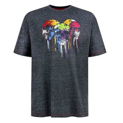 DUKE COALVILLE DRIP SKULL T-SHIRT-tshirts & tank tops-BIGGUY.COM.AU